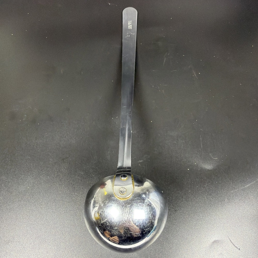 Vintage Irvin Ware Chrome Soup Ladle Dipper Spoon with Pour Spout USA 12" Silver - Picture 5 of 9